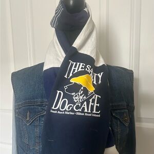 Salty dog scarf upcycled tee flannel